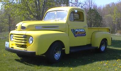 My 1949 Ford pickup that I drive every day! Look for me and wave!.